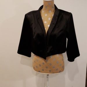 Black shiny waist jacket